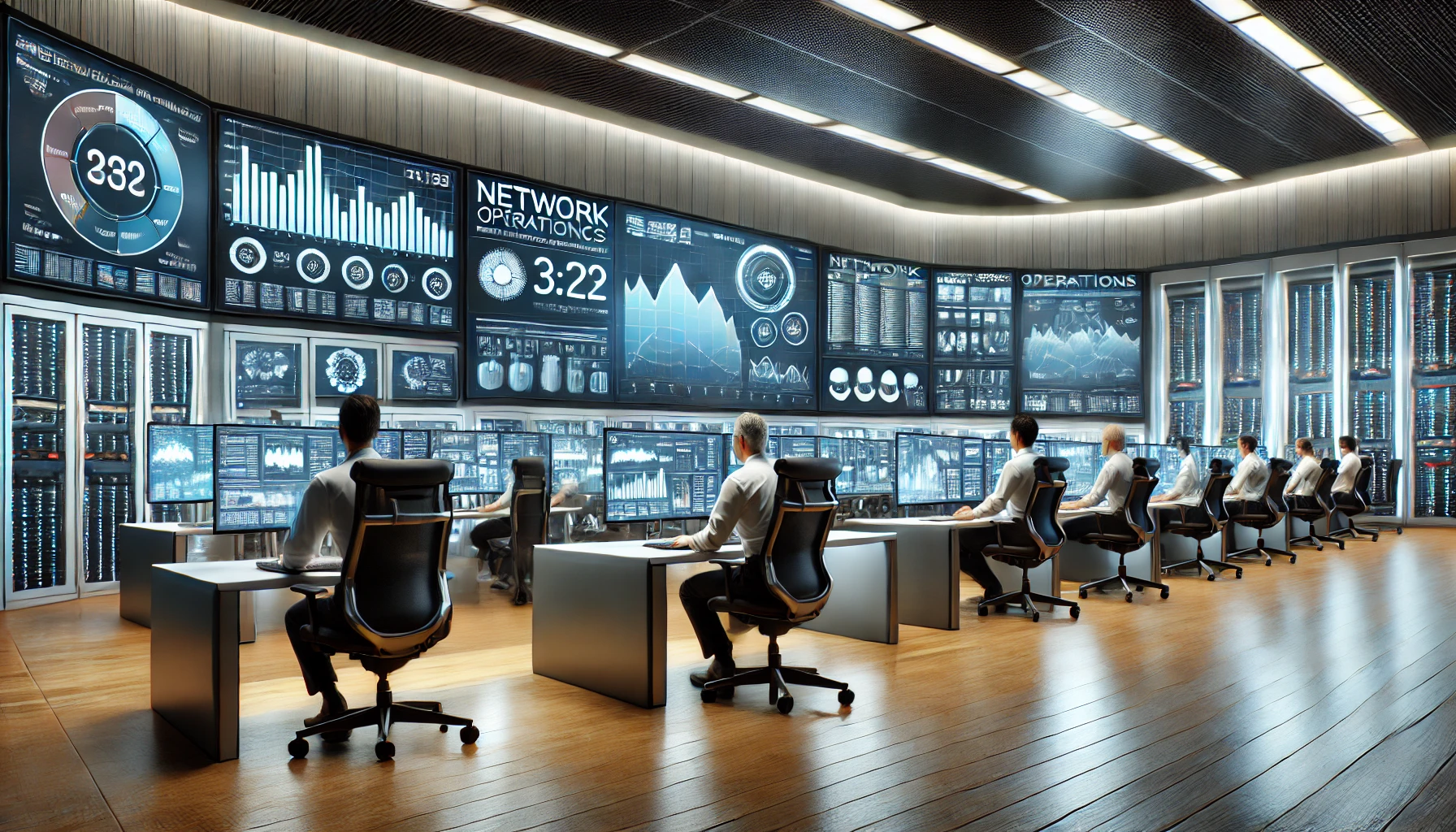 An advanced business network operations center.